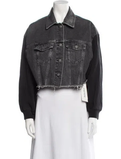 Pre-owned Allsaints Denim Jacket In Black