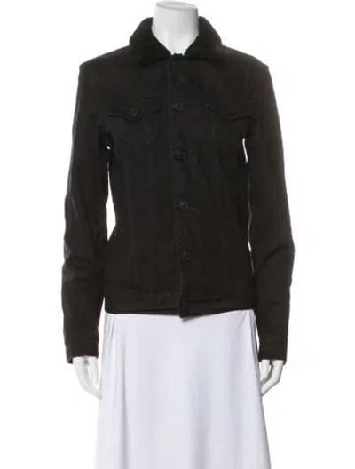 Pre-owned Allsaints Denim Jacket In Black