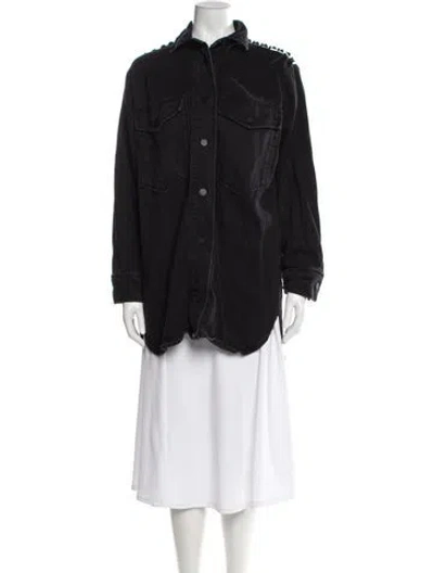 Pre-owned Allsaints Denim Jacket In Black
