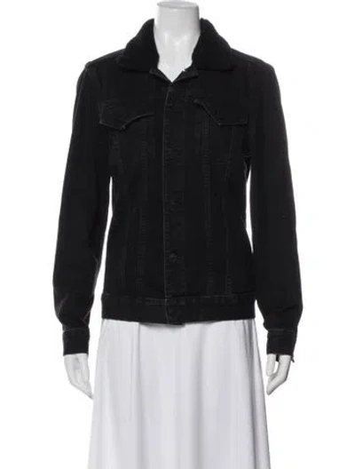 Pre-owned Allsaints Denim Jacket In Black