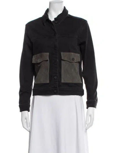 Pre-owned Allsaints Denim Jacket In Black