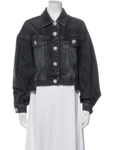 Pre-owned Allsaints Denim Jacket In Black