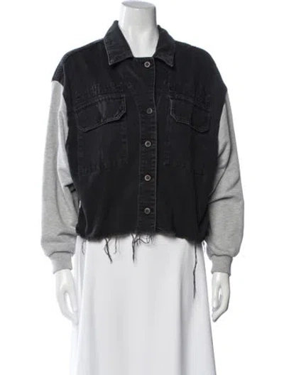 Pre-owned Allsaints Denim Jacket In Black