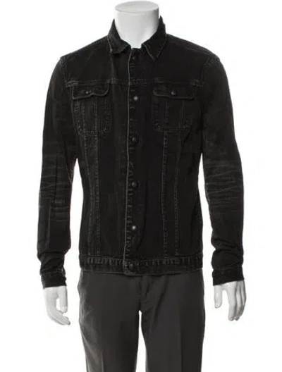 Pre-owned Allsaints Denim Jacket In Black