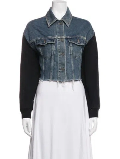 Pre-owned Allsaints Denim Jacket In Black/blue