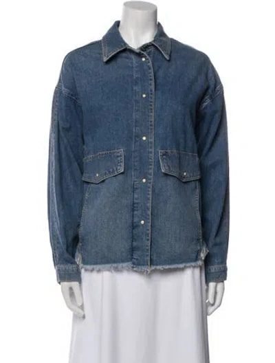 Pre-owned Allsaints Denim Jacket In Blue