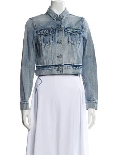 Pre-owned Allsaints Denim Jacket In Blue