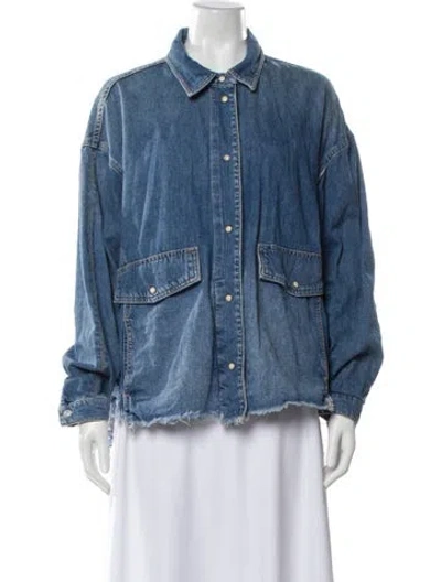 Pre-owned Allsaints Denim Jacket In Blue