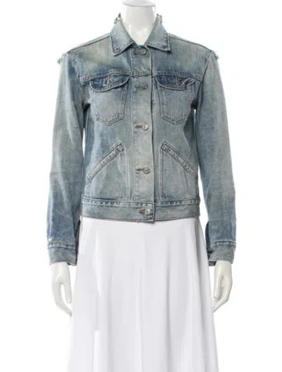 Pre-owned Allsaints Denim Jacket In Blue