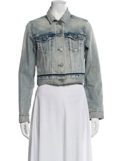 Pre-owned Allsaints Denim Jacket In Blue