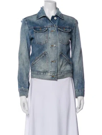 Pre-owned Allsaints Denim Jacket In Blue