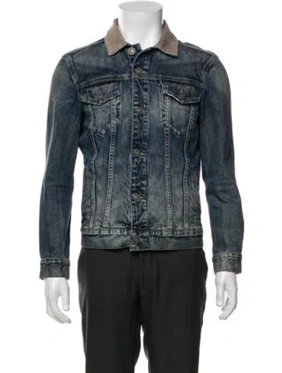 Pre-owned Allsaints Denim Jacket In Blue