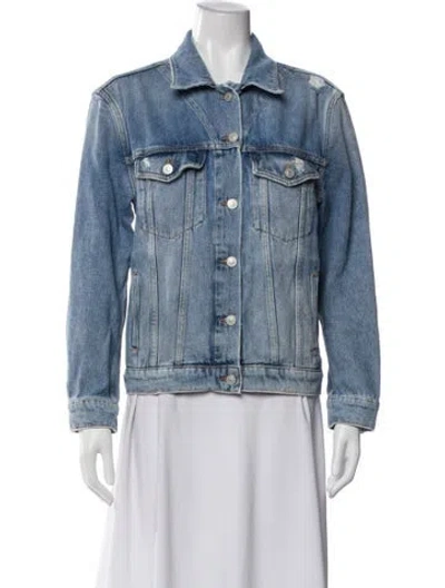 Pre-owned Allsaints Denim Jacket In Blue