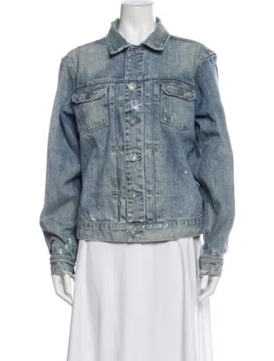 Pre-owned Allsaints Denim Jacket In Blue