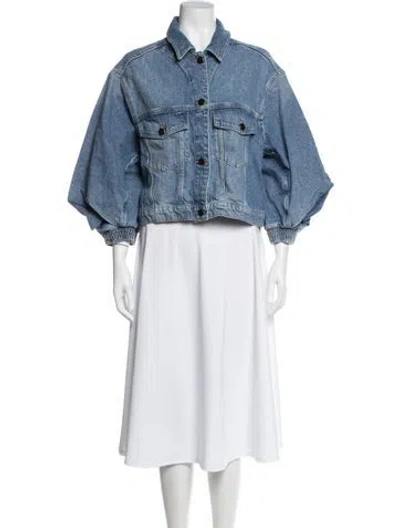Pre-owned Allsaints Denim Jacket In Blue