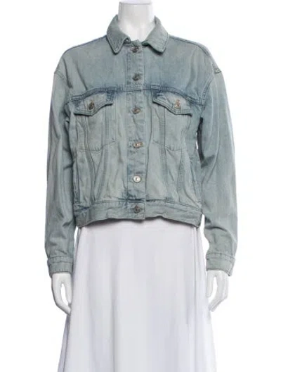 Pre-owned Allsaints Denim Jacket In Blue