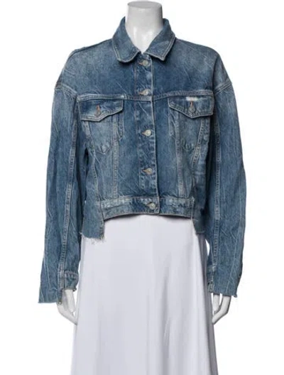 Pre-owned Allsaints Denim Jacket In Blue