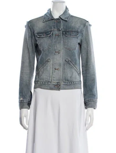Pre-owned Allsaints Denim Jacket In Blue