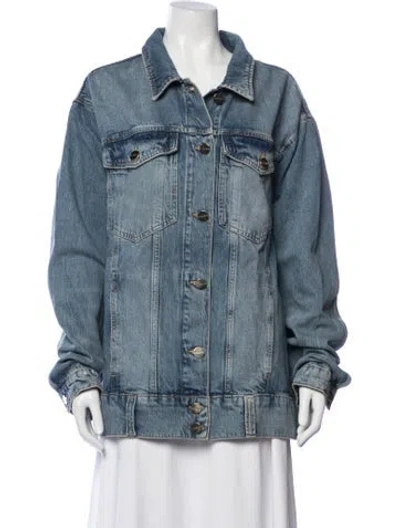 Pre-owned Allsaints Denim Jacket In Blue