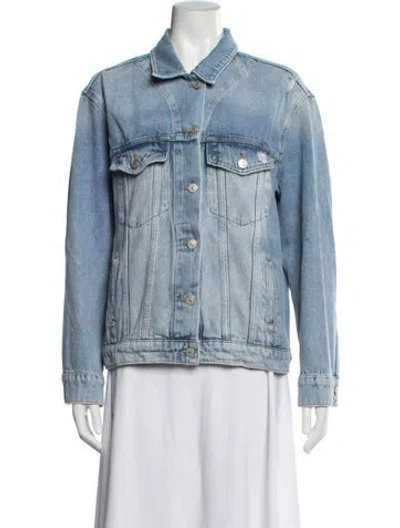 Pre-owned Allsaints Denim Jacket In Blue