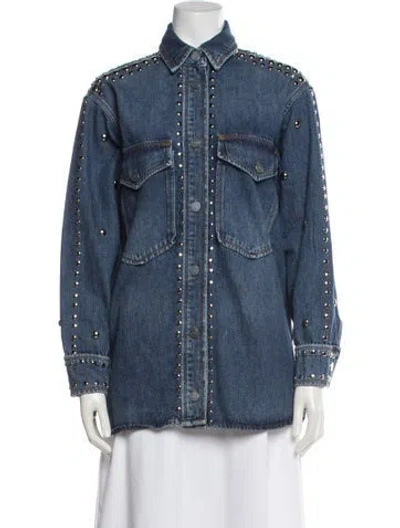 Pre-owned Allsaints Denim Jacket In Blue