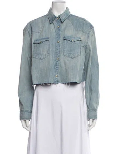 Pre-owned Allsaints Denim Jacket In Blue