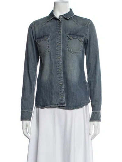 Pre-owned Allsaints Denim Jacket In Blue