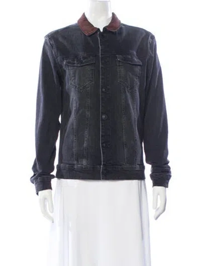 Pre-owned Allsaints Denim Jacket In Gray