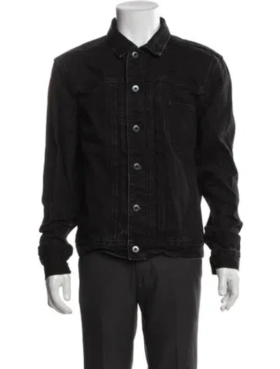 Pre-owned Allsaints Denim Jacket In Gray