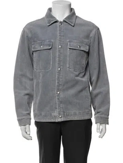 Pre-owned Allsaints Denim Jacket In Gray