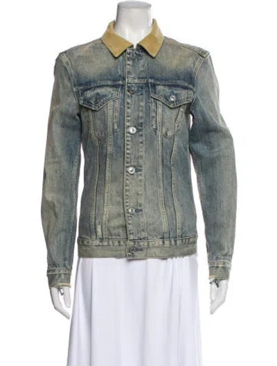 Pre-owned Allsaints Denim Jacket In Green