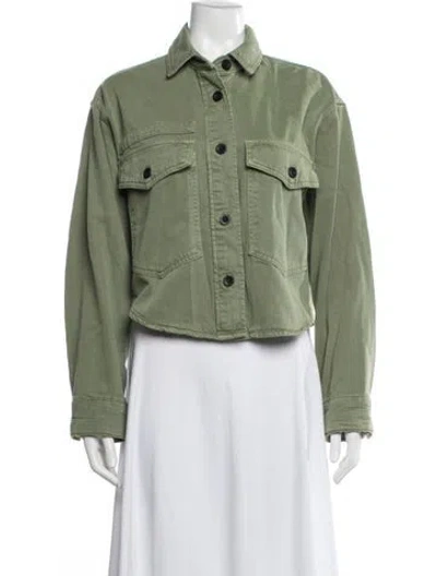 Pre-owned Allsaints Denim Jacket In Green