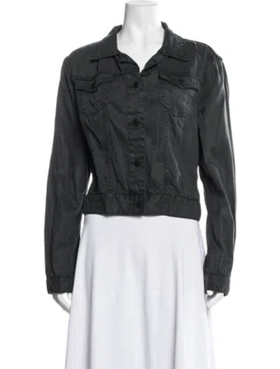 Pre-owned Allsaints Denim Jacket In Grey