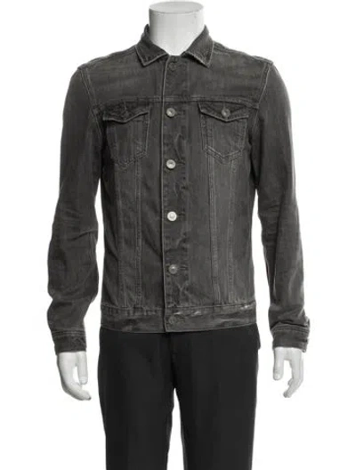 Pre-owned Allsaints Denim Jacket In Grey