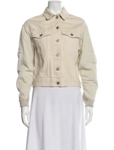 Pre-owned Allsaints Denim Jacket In Neutral