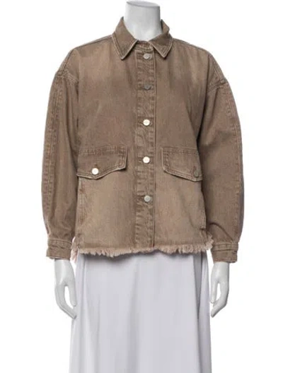 Pre-owned Allsaints Denim Jacket In Neutrals