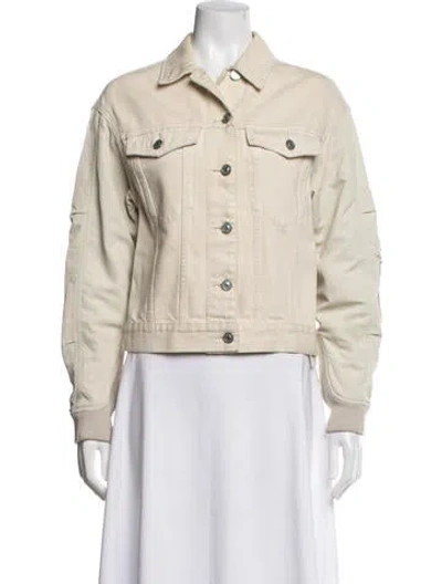Pre-owned Allsaints Denim Jacket In Neutrals