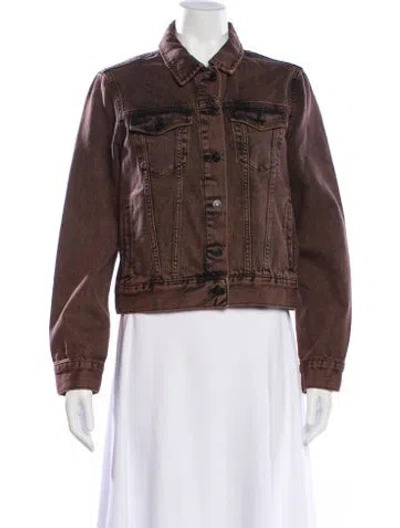 Pre-owned Allsaints Denim Jacket W/ Tags In Brown