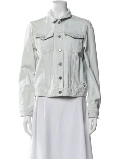 Pre-owned Allsaints Denim Jacket In White