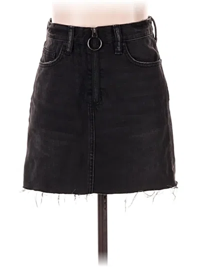 Pre-owned Allsaints Denim Skirt In Black