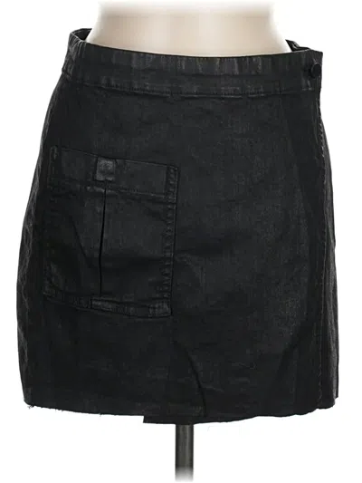 Pre-owned Allsaints Denim Skirt In Black