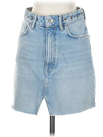 Pre-owned Allsaints Denim Skirt In Blue