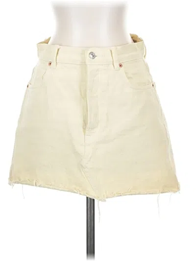 Pre-owned Allsaints Denim Skirt In Yellow