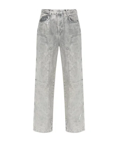 Allsaints Denim Trousers In Gray