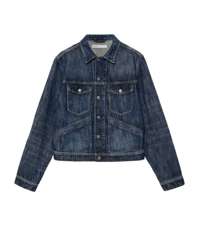 Allsaints Denim Trucker Jacket In Blue
