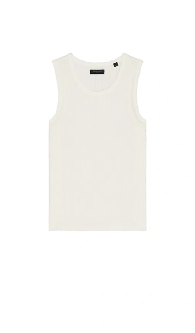 Allsaints Denver Knit Tank In Chalk White