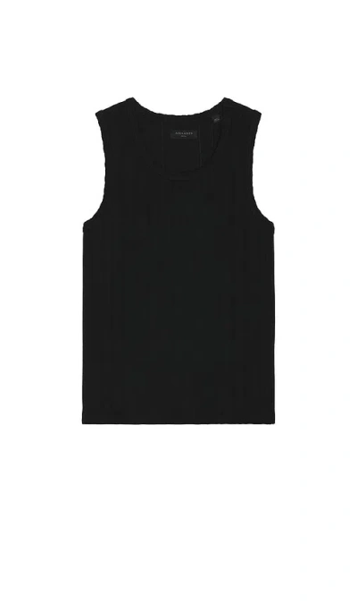 Allsaints Denver Knit Tank In Jet Black