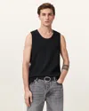 Allsaints Denver Textured Vest In Jet Black