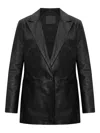 Allsaints Leather Deri Blazer In Black