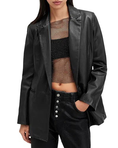 ALLSAINTS DERI LEATHER BLAZER